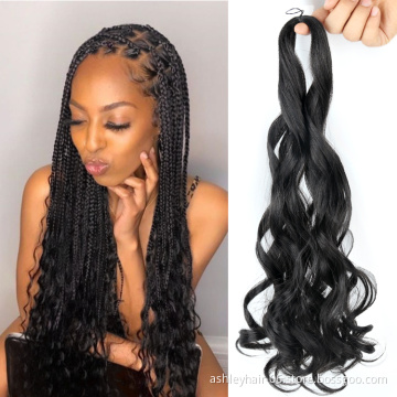 Synthetic spiral curl braids 24" 100g for african hair attachments pony style color yaki spiral curly braid wavy braiding hair